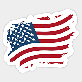 USA  American Flag National Day in my heart Sticker